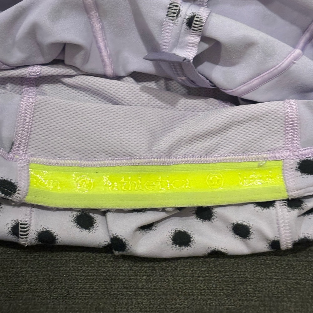 lululemon Velo Vixen Purple Polka Dot Zip Up Cycling Jersey - Picture 7 of 8